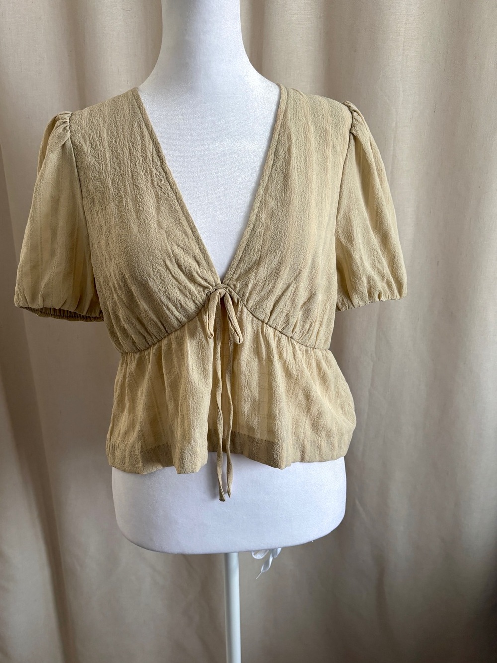 Oak + Fort Crinkle Gauze Blouse | Size M